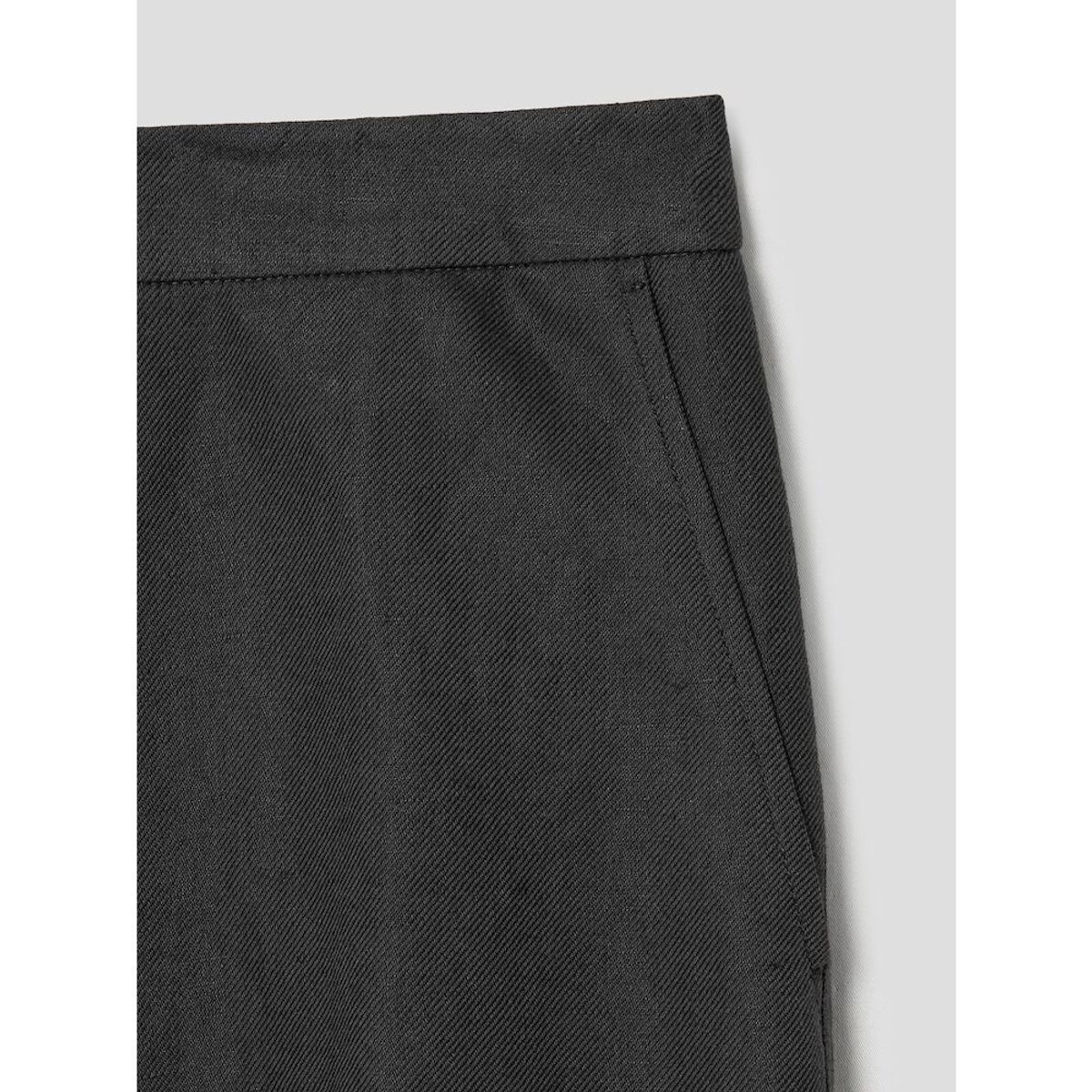 앙개(ANGGAE) Laundry Cotton Tuck Detail Pants   Dark Grey