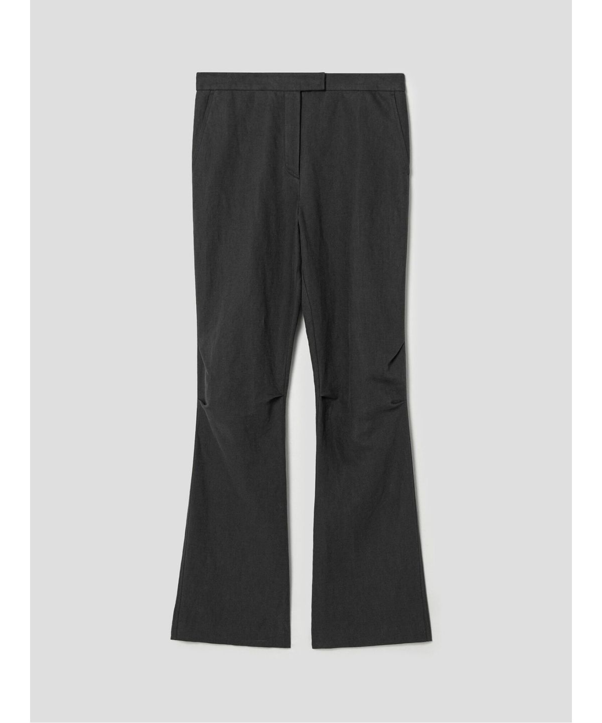 앙개(ANGGAE) Laundry Cotton Tuck Detail Pants   Dark Grey