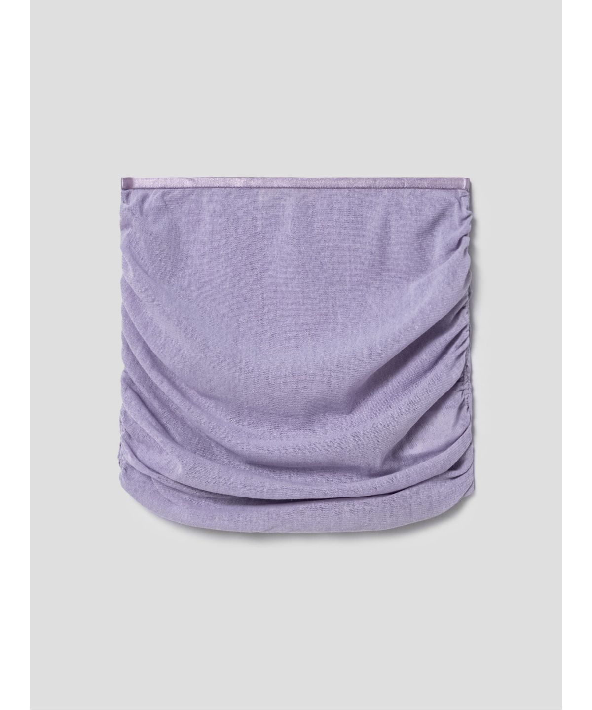 앙개(ANGGAE) Mesh Shirring Short Skirt  Purple