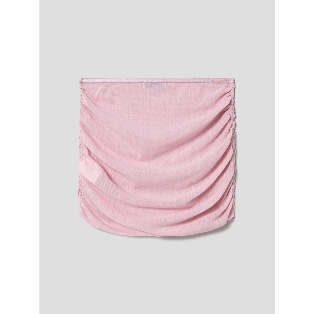 앙개(ANGGAE) Mesh Shirring Short Skirt  Pink