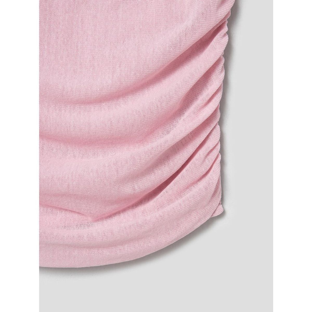 앙개(ANGGAE) Mesh Shirring Short Skirt  Pink
