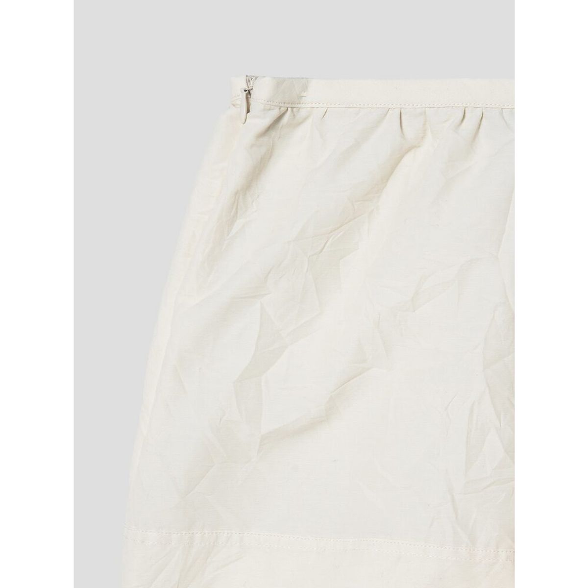 앙개(ANGGAE) Wonderer Wrinkle String Mini Skirt  Ivory