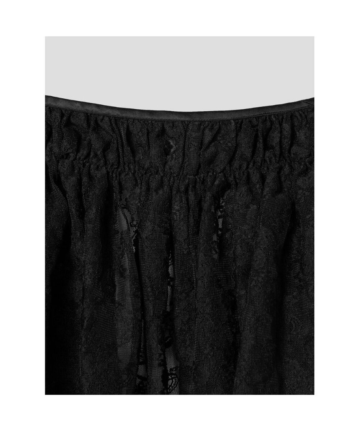 앙개(ANGGAE) Lace Chouchou Wrap Skirt  Black