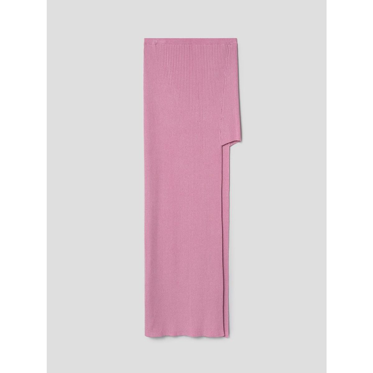 앙개(ANGGAE) Rose Knit Side Slit Long Skirt  Pink