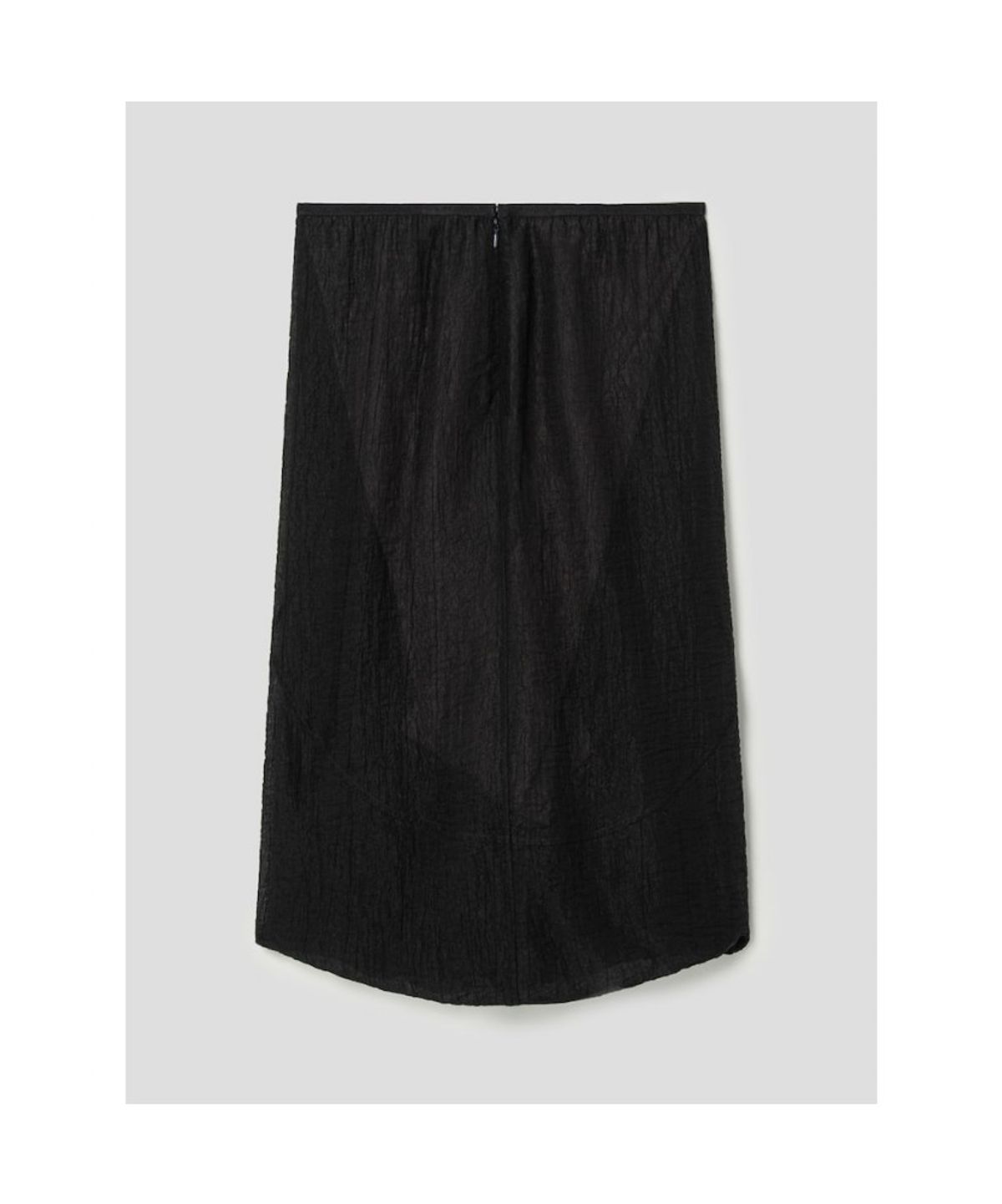 앙개(ANGGAE) Black Sheer Midi Skirt   Black