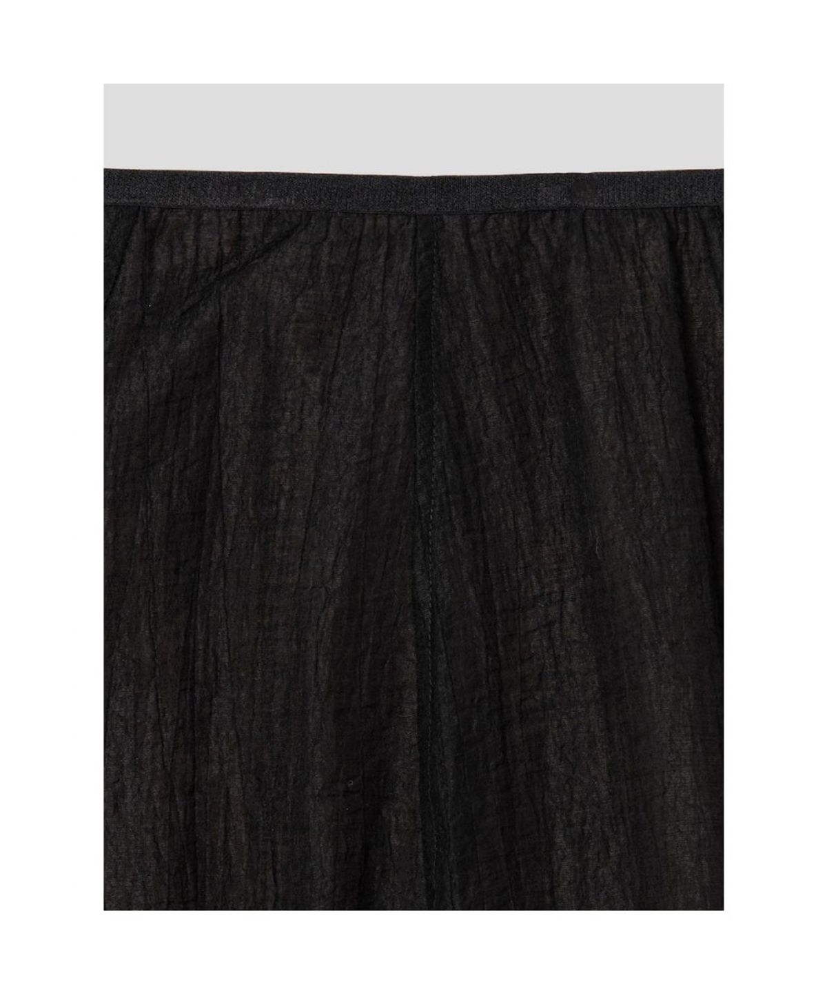 앙개(ANGGAE) Black Sheer Midi Skirt   Black