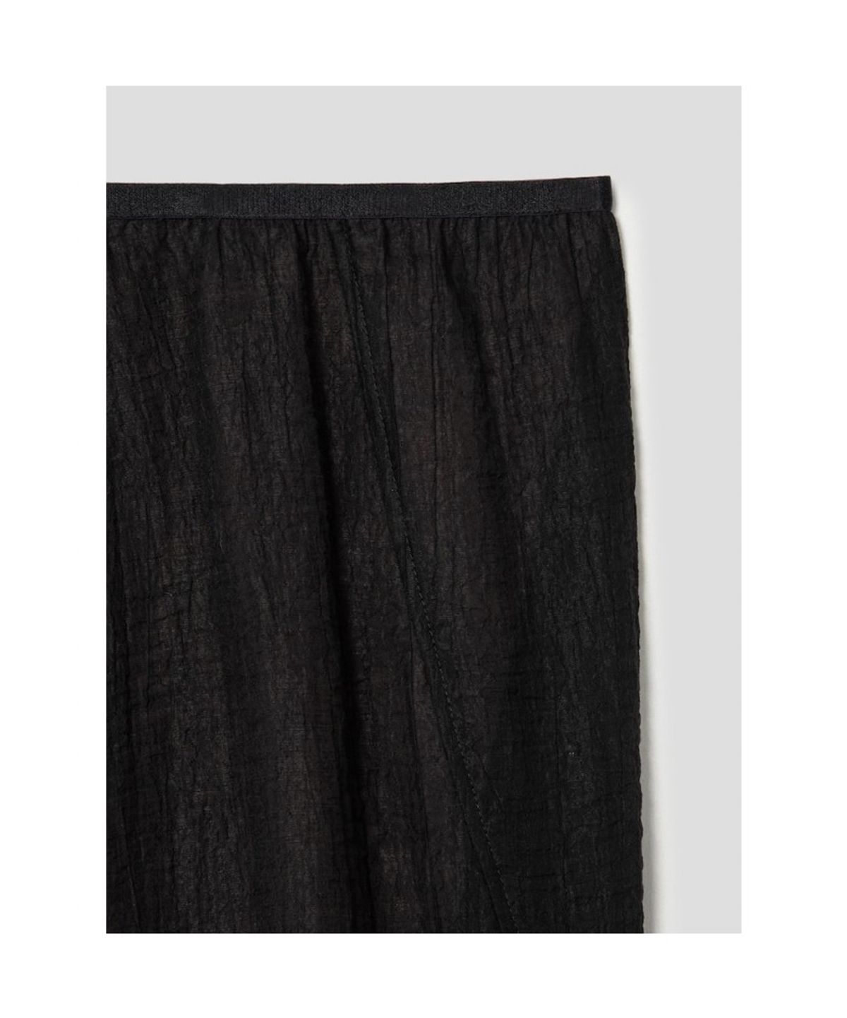 앙개(ANGGAE) Black Sheer Midi Skirt   Black