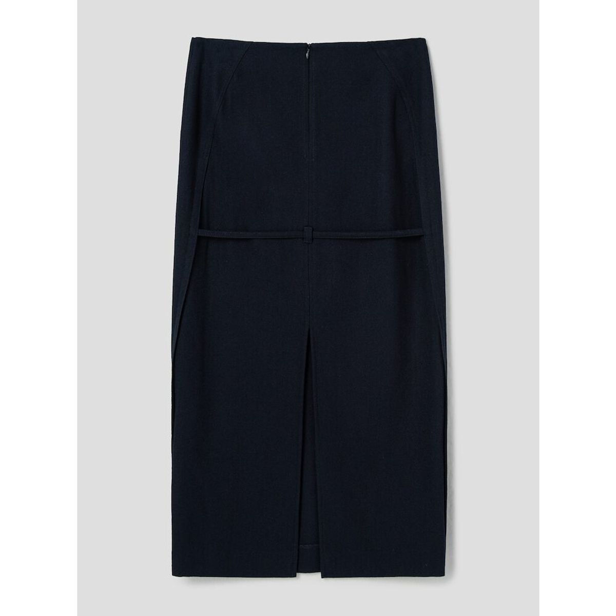 앙개(ANGGAE) Back Tied Long Skirt  Navy