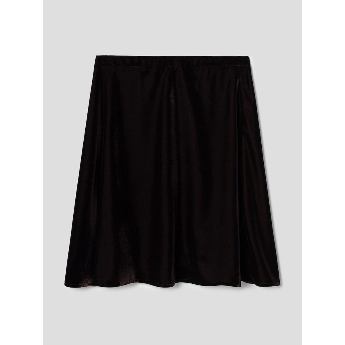 앙개(ANGGAE) Velvet Midi Wrap Skirt  Brown
