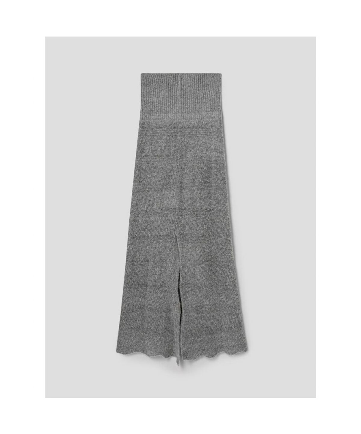 앙개(ANGGAE) Alpaca Blend Long Knit Skirt  Grey