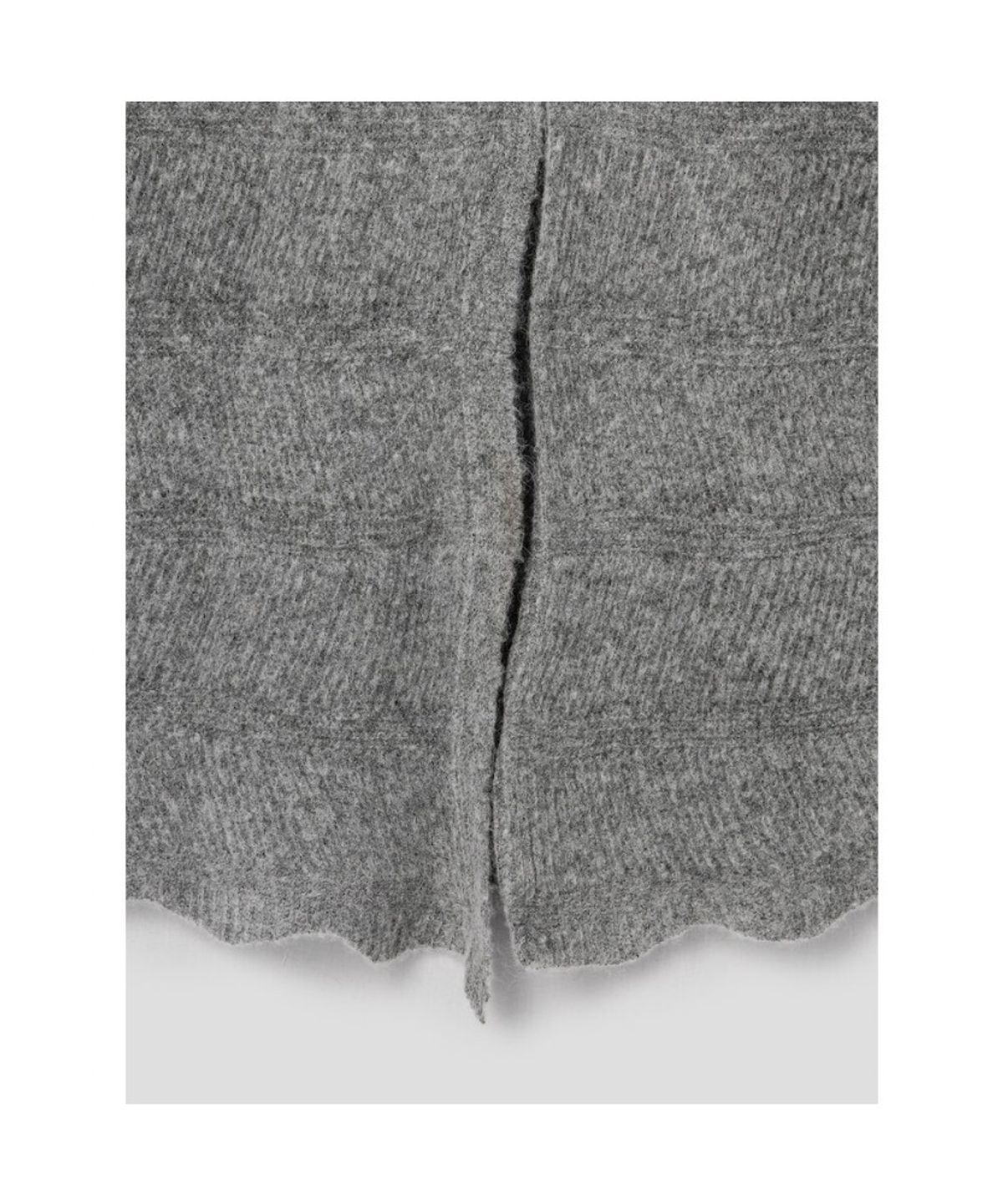 앙개(ANGGAE) Alpaca Blend Long Knit Skirt  Grey