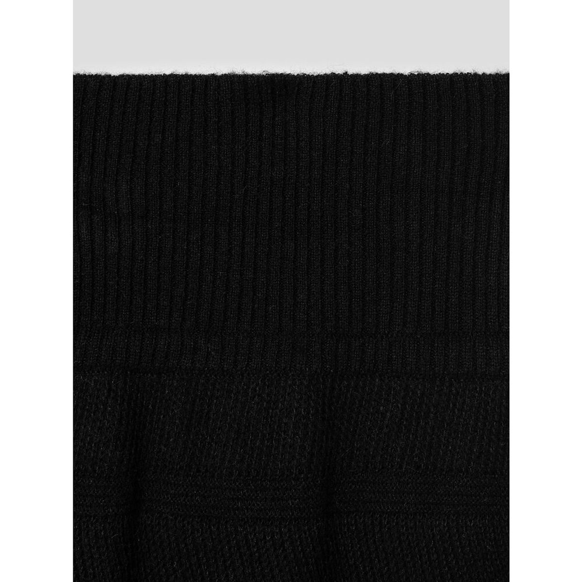 앙개(ANGGAE) Alpaca Blend Long Knit Skirt  Black