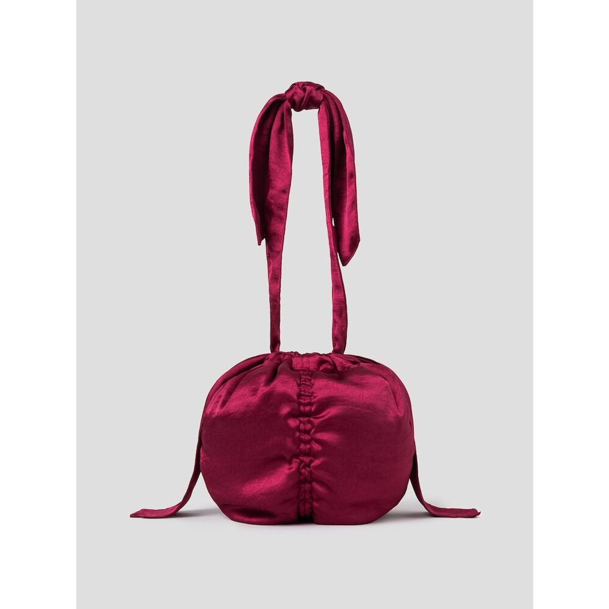 앙개(ANGGAE) Satin Mini Ball Bag  Pink