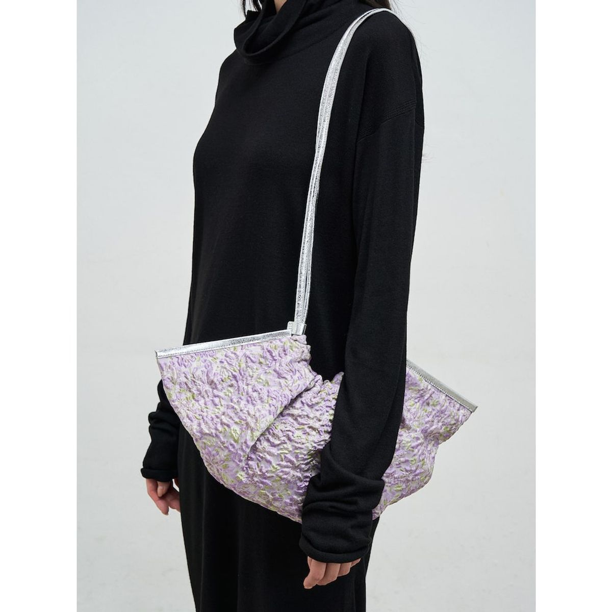 앙개(ANGGAE) Fan Jacquard Bag  Pink