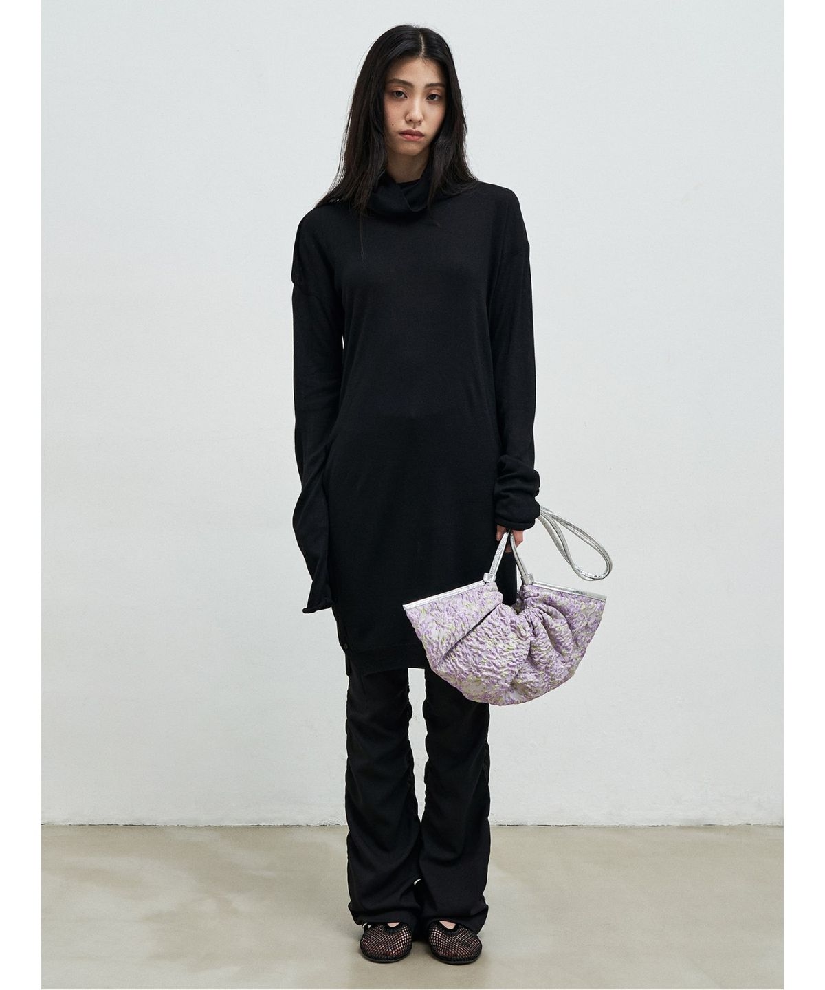 앙개(ANGGAE) Fan Jacquard Bag  Pink