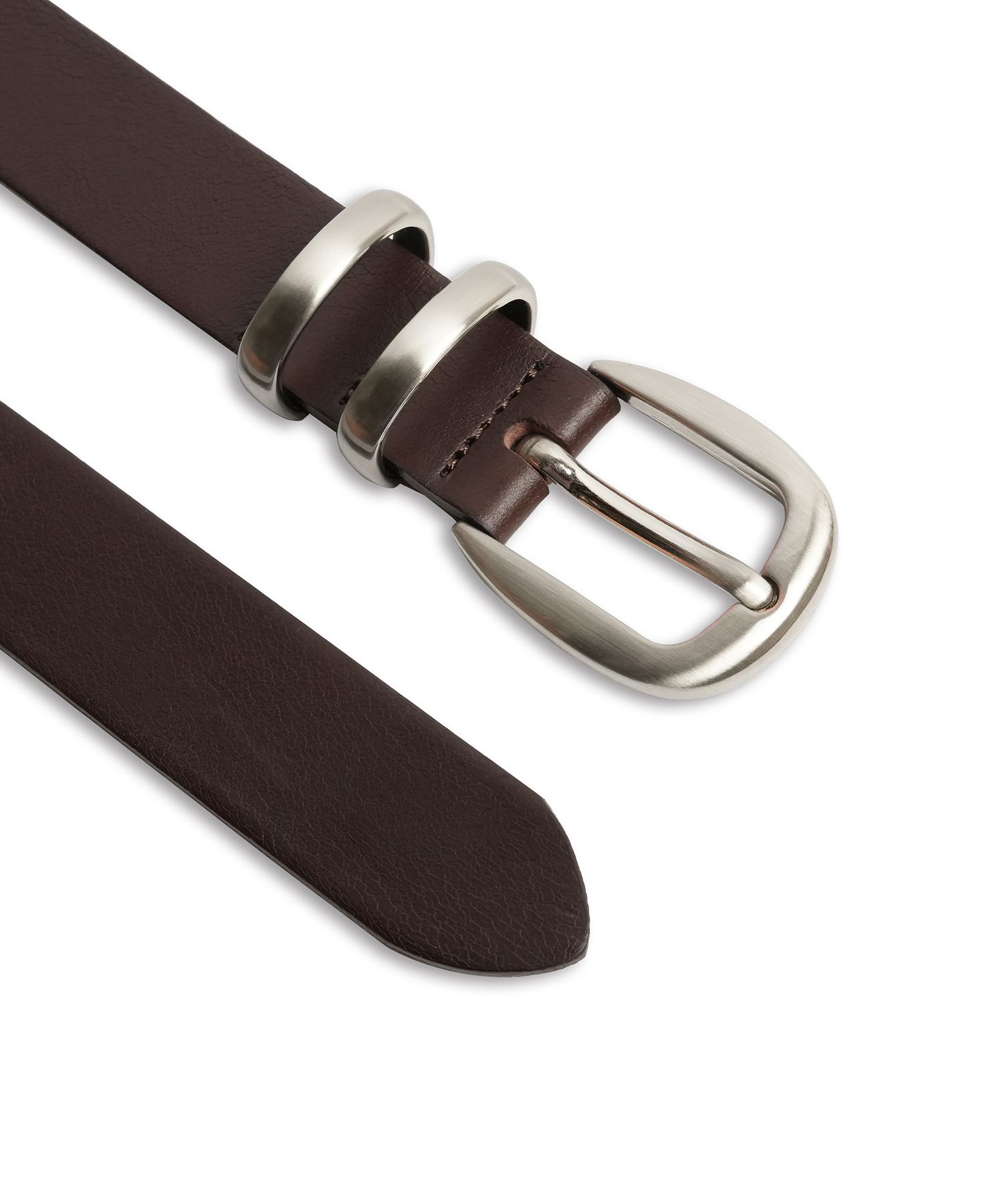 ●DOFFJASON● Cowhide double loop belt BROWN DJCBT002BRN Cowhide Double Loop Belt BROWN - DOFFJASON