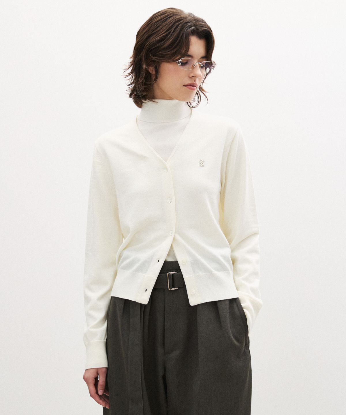 수아레 우먼(SUARE WOMEN) (우먼)울 워셔블 가디건 - 15 COLOR