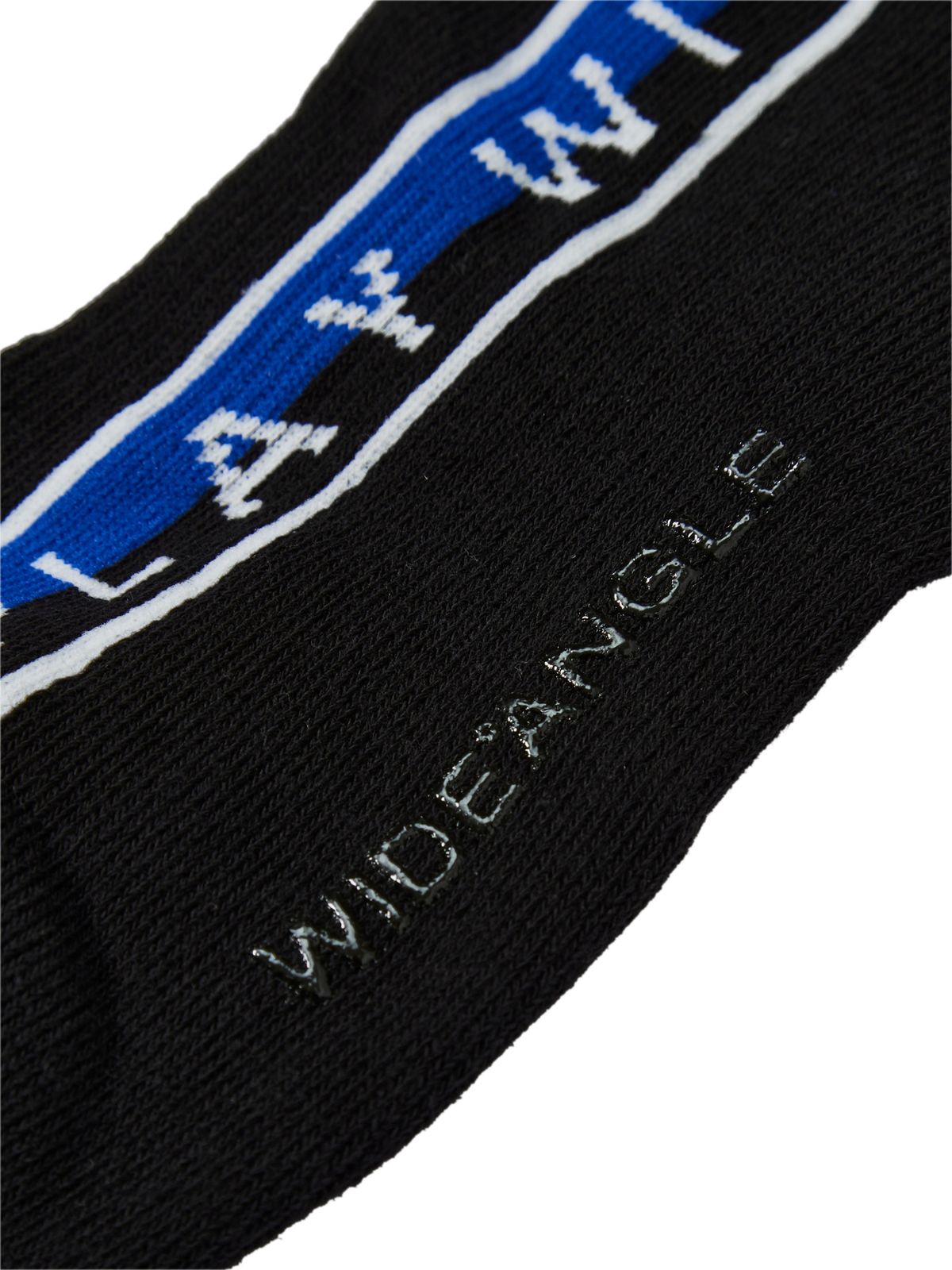 와이드앵글(WIDEANGLE) CO 사이드 워딩 앵클 삭스_Black