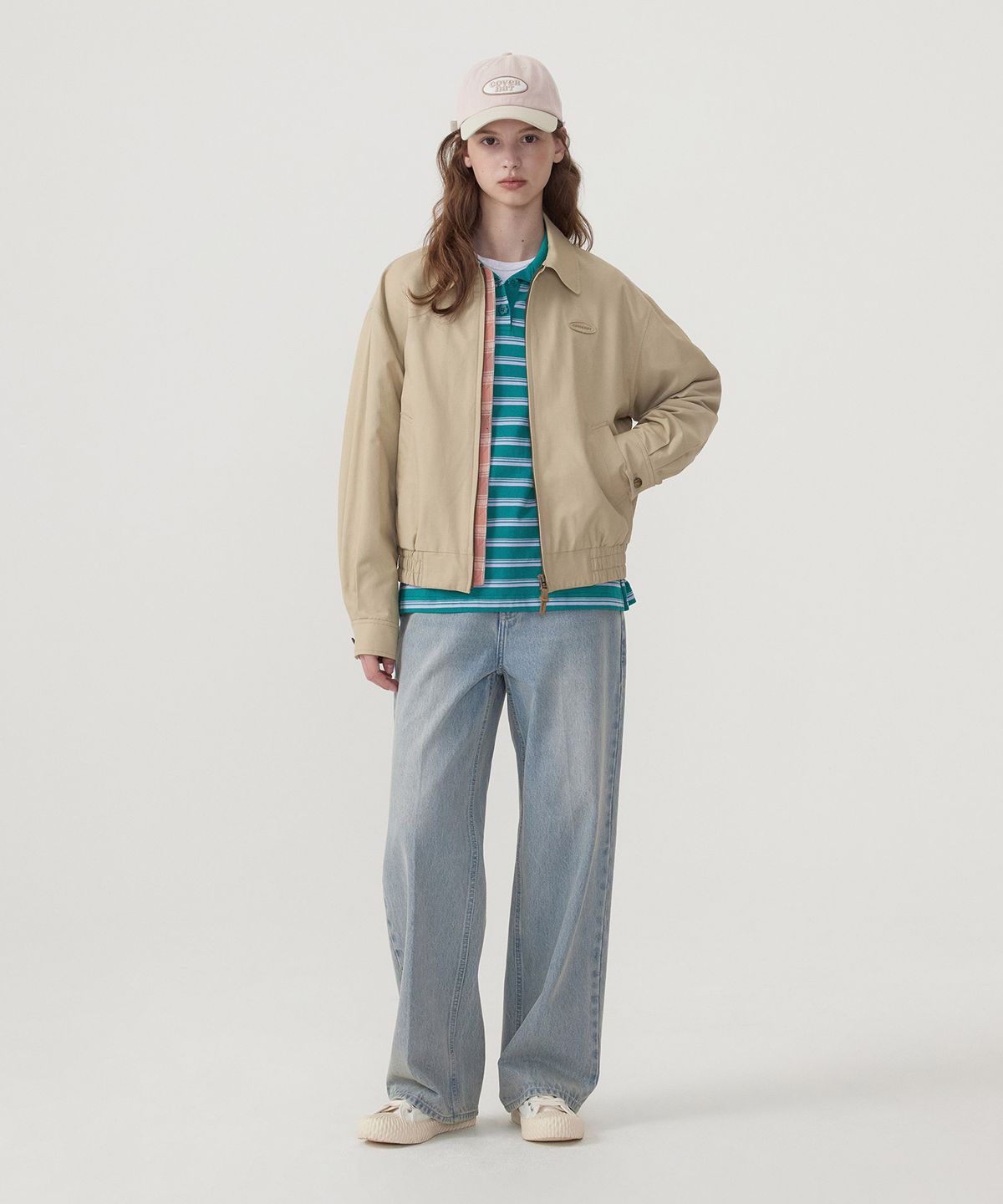 커버낫 우먼(COVERNAT WOMAN) 우먼 스모킹 헤링턴 자켓 Beige
