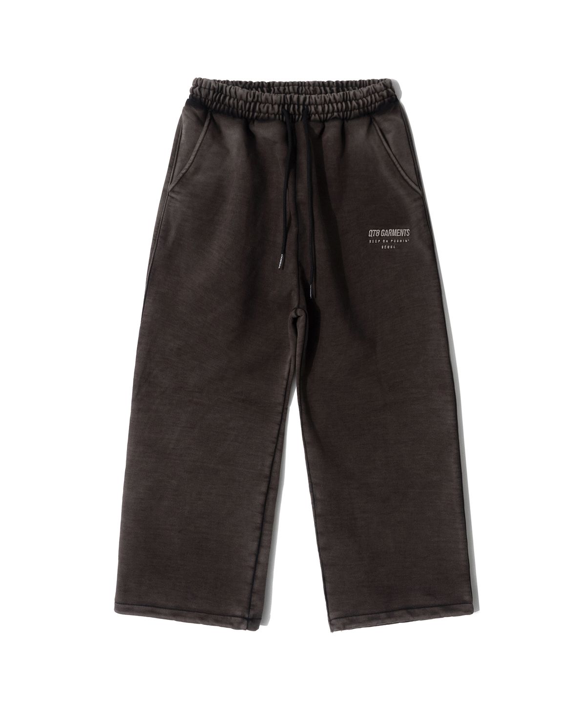큐티에잇 가먼츠(QT8 GARMENTS) RG String Washed Sweatpants (Black)