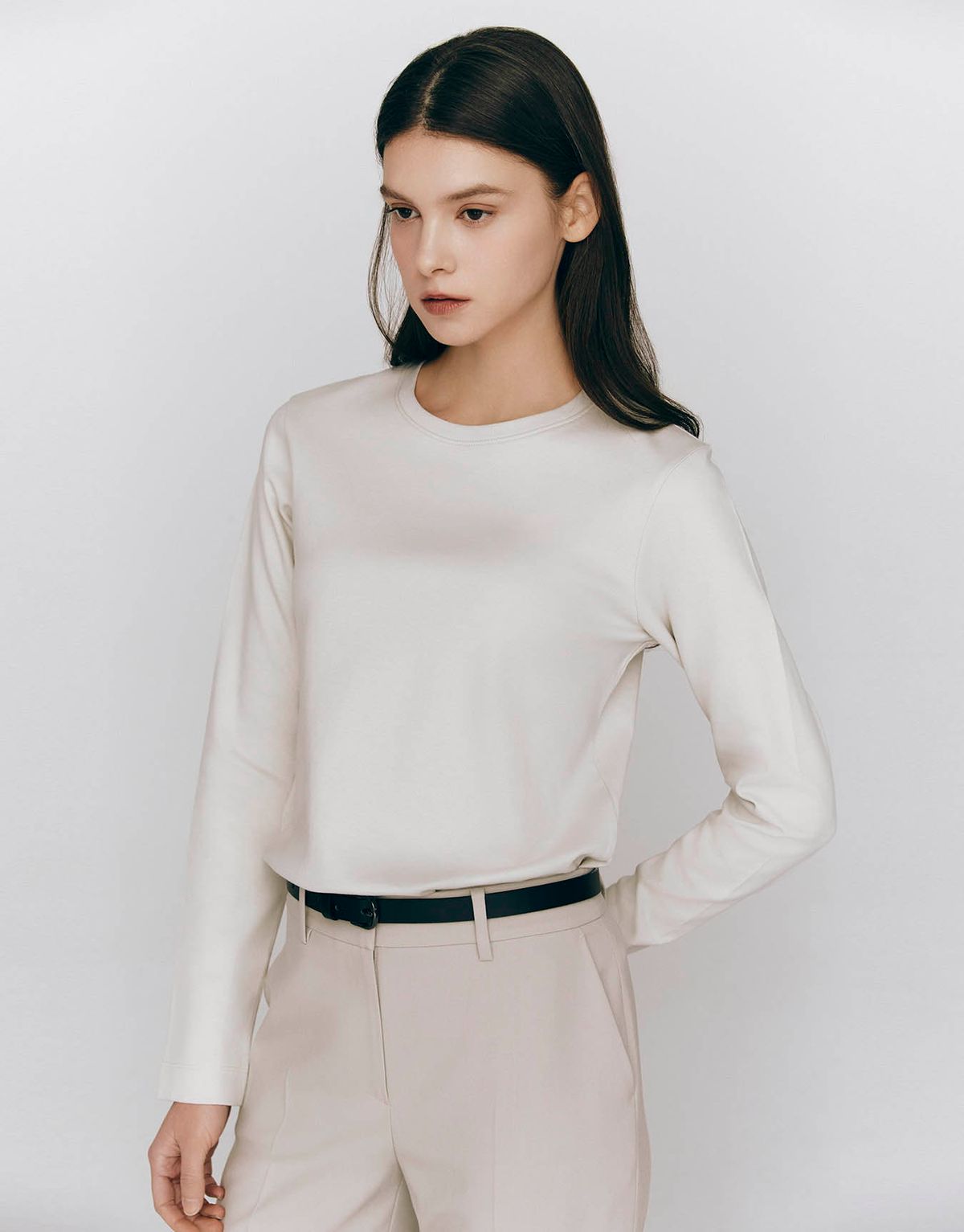 지오다노(GIORDANO) 인터락 베이직 긴팔티 325501 [5color]