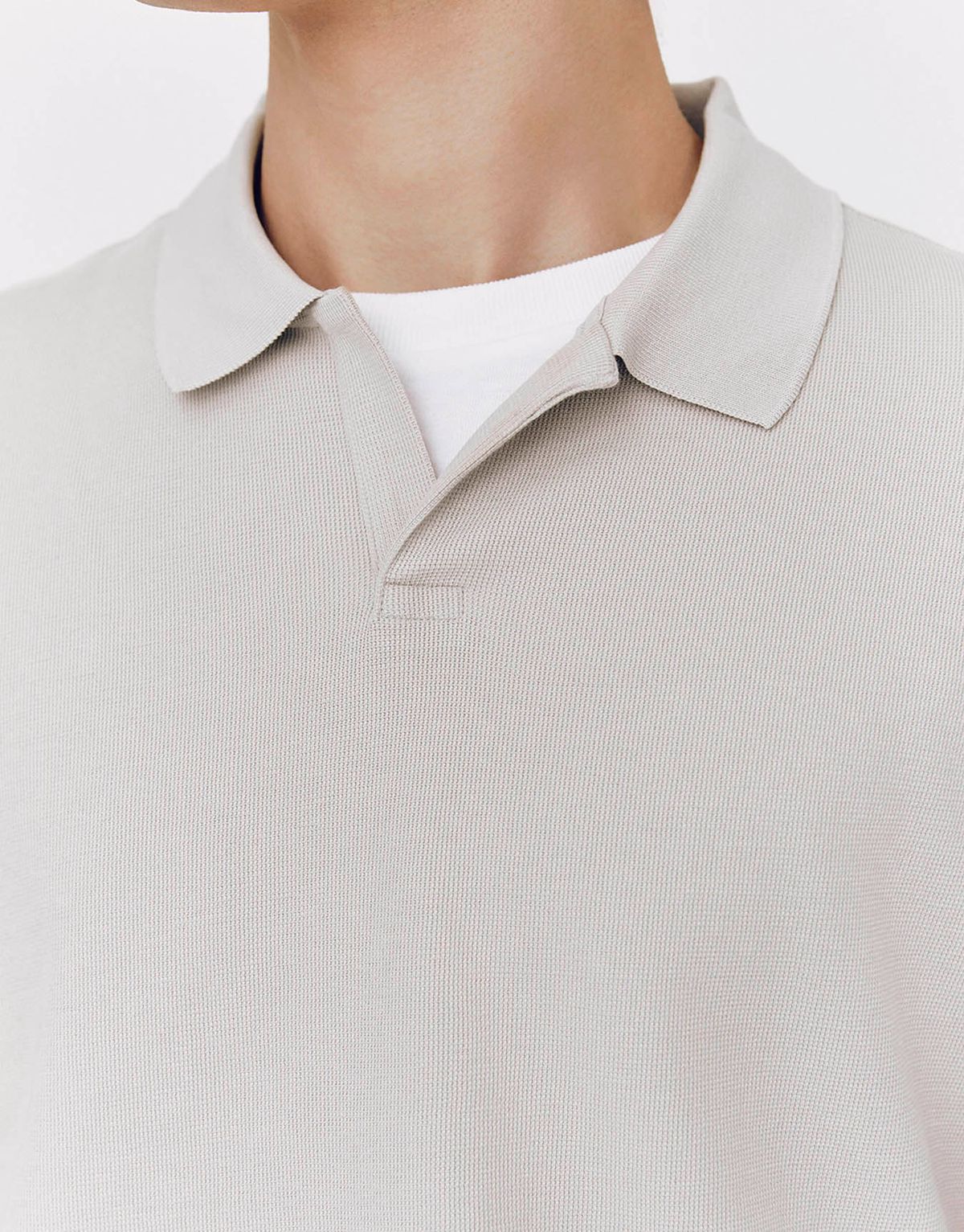 지오다노(GIORDANO) 슬릿넥 카라 텍스쳐 긴팔티 015501 [3color]