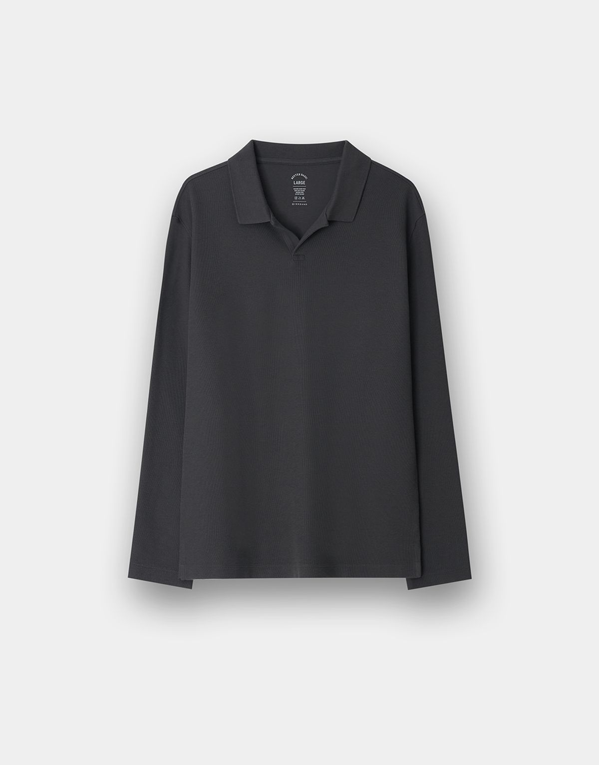 지오다노(GIORDANO) 슬릿넥 카라 텍스쳐 긴팔티 015501 [3color]
