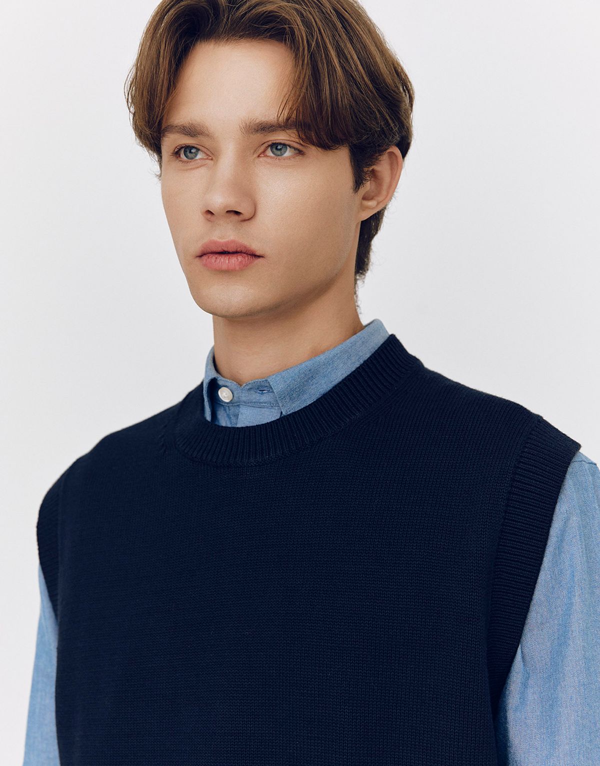 지오다노(GIORDANO) 라운드 니트 조끼(7GG) 055509 [2color]