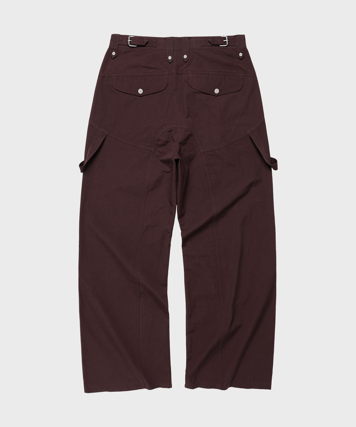 더바이닐하우스(THEVINYLHOUSE) OPEN DOUBLE KNEE PANTS BURGUNDY