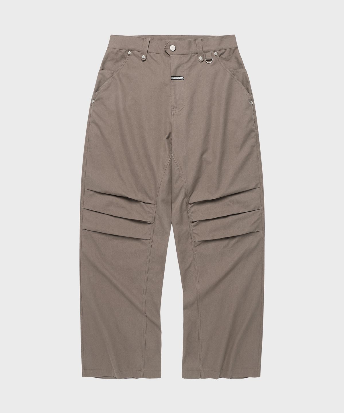 더바이닐하우스(THEVINYLHOUSE) CURVED KNEE DART PANTS BROWN