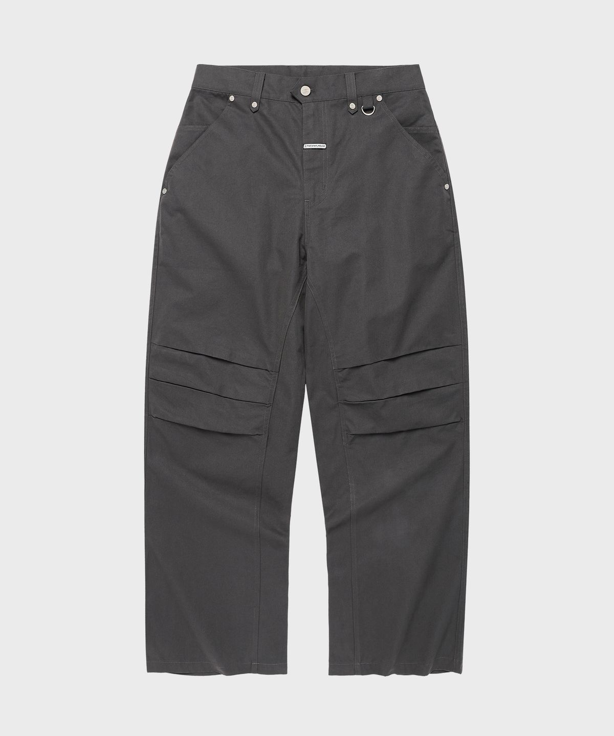 더바이닐하우스(THEVINYLHOUSE) CURVED KNEE DART PANTS CHARCOAL