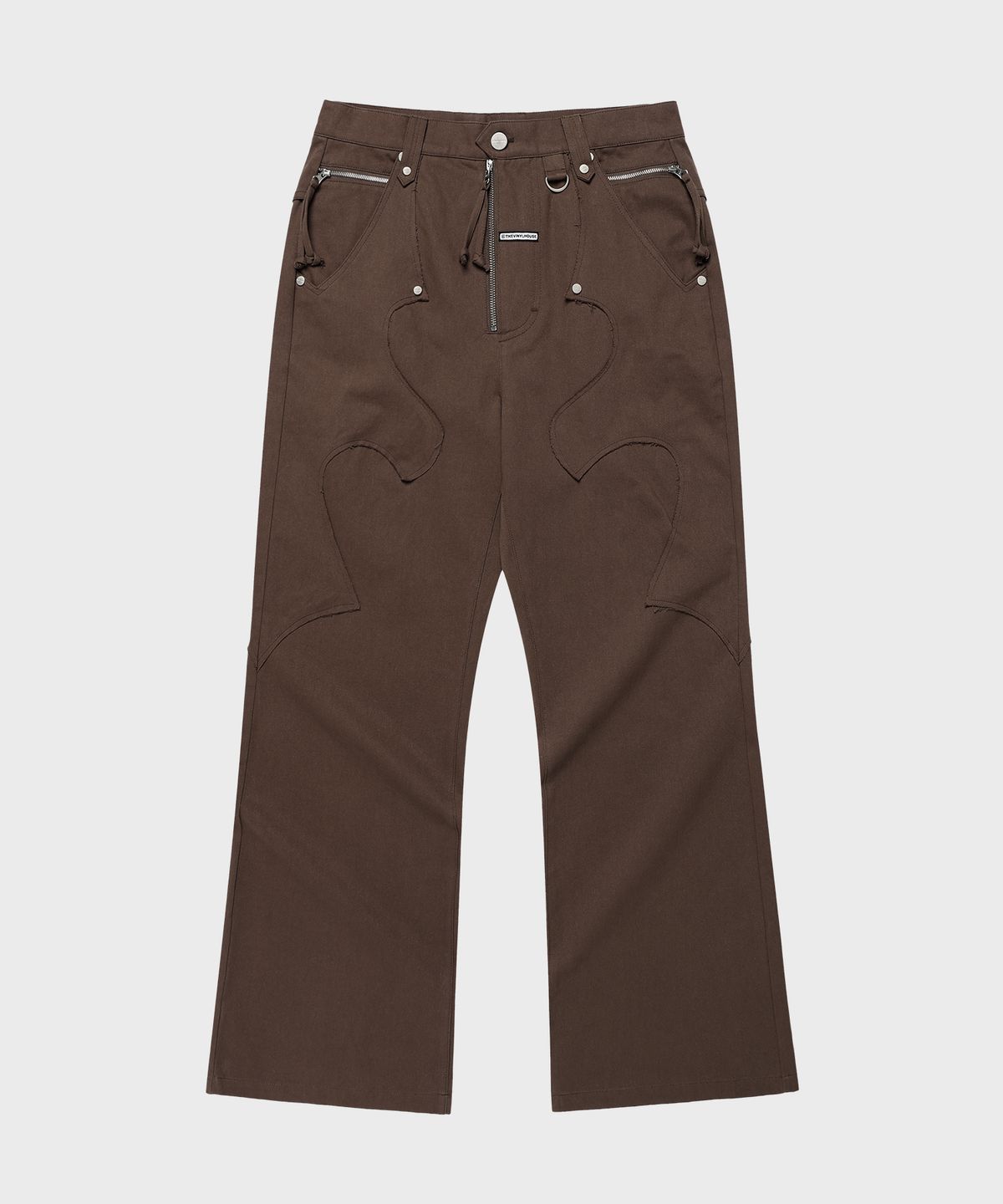 더바이닐하우스(THEVINYLHOUSE) WESTERN BOOTS CUT PANTS BROWN