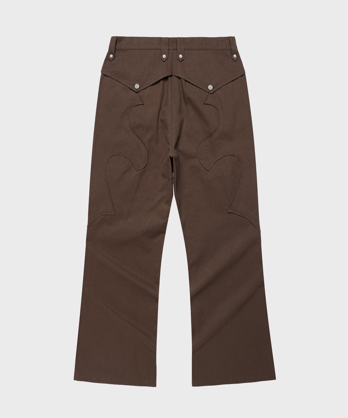 더바이닐하우스(THEVINYLHOUSE) WESTERN BOOTS CUT PANTS BROWN