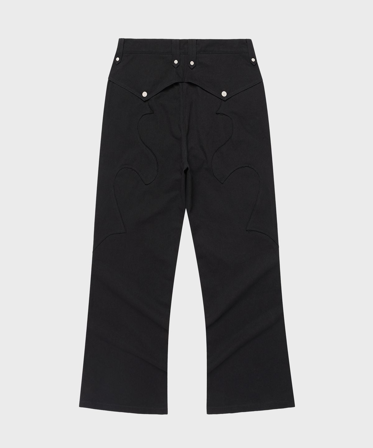 더바이닐하우스(THEVINYLHOUSE) WESTERN BOOTS CUT PANTS BLACK