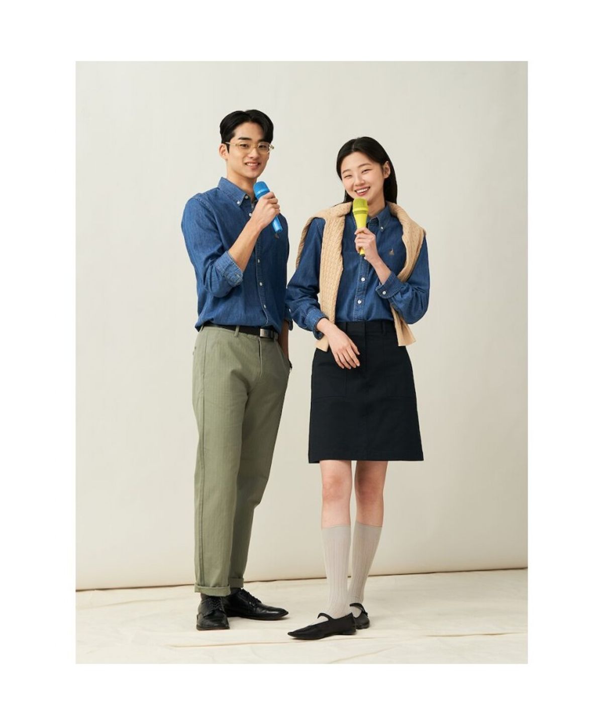 빈폴 멘(BEANPOLE MEN) [Essential] 남녀공용 데님 셔츠  블루 (BC5164E71P)