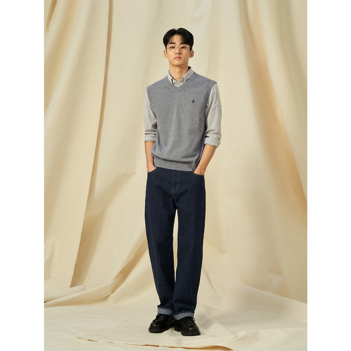 빈폴 멘(BEANPOLE MEN) [Essential] V넥 베스트  그레이