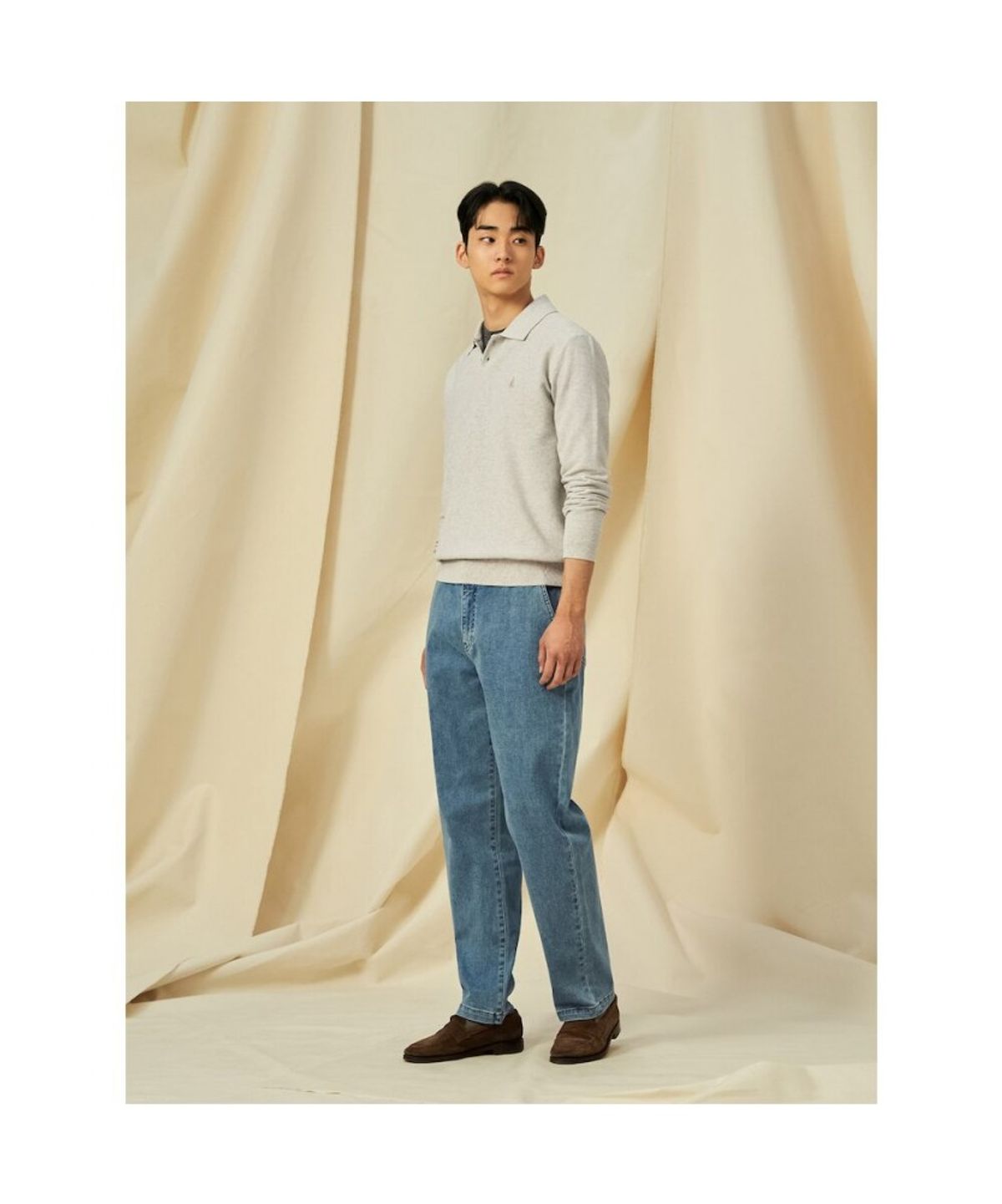 빈폴 멘(BEANPOLE MEN) 젠틀 칼라넥 니트  베이지 (BC5151C04A)