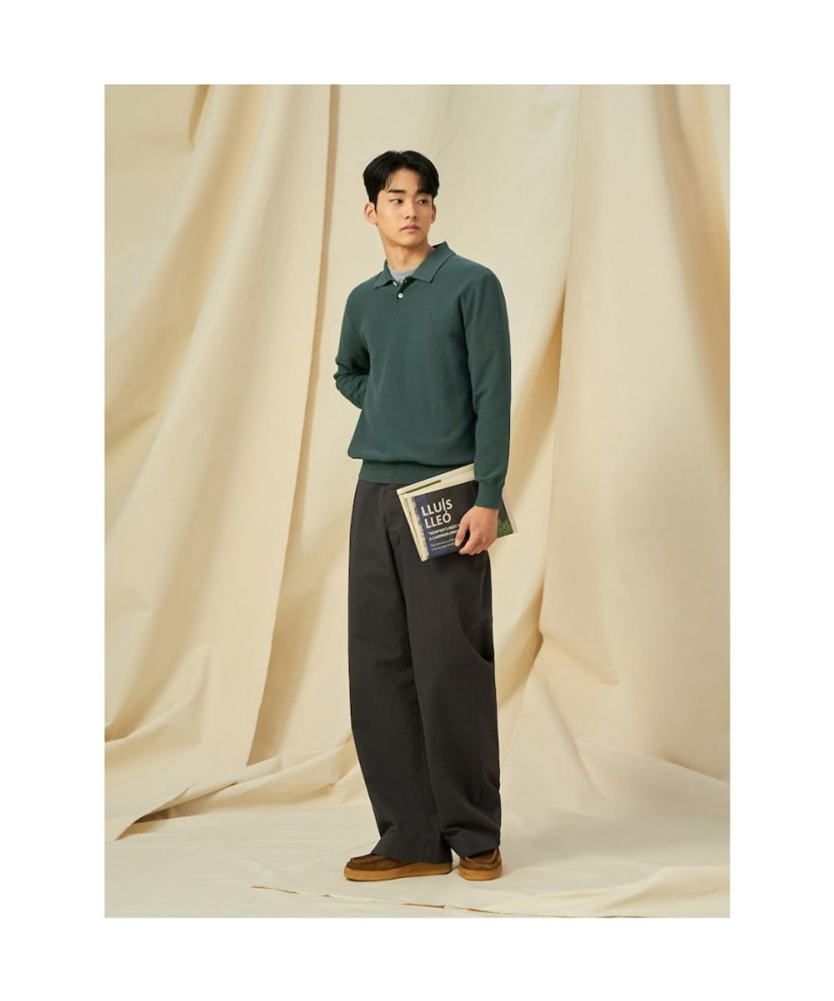 빈폴 멘(BEANPOLE MEN) 젠틀 칼라넥 니트  그린