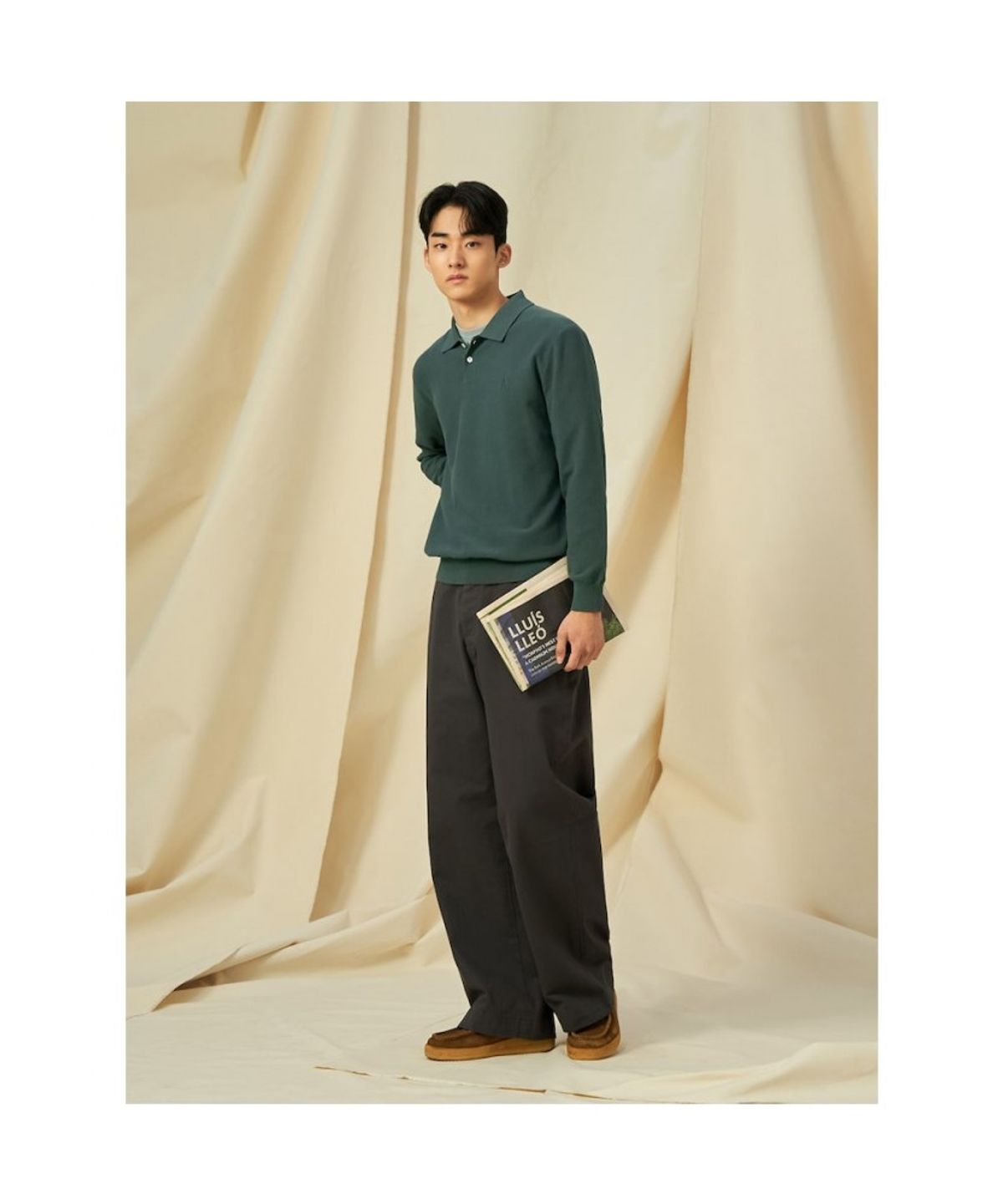 빈폴 멘(BEANPOLE MEN) 젠틀 칼라넥 니트  그린