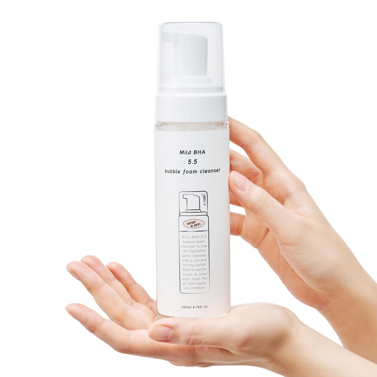 와더스킨(WHATASKIN) 마일드 바하 5.5 약산성 버블 폼클렌징 200ml