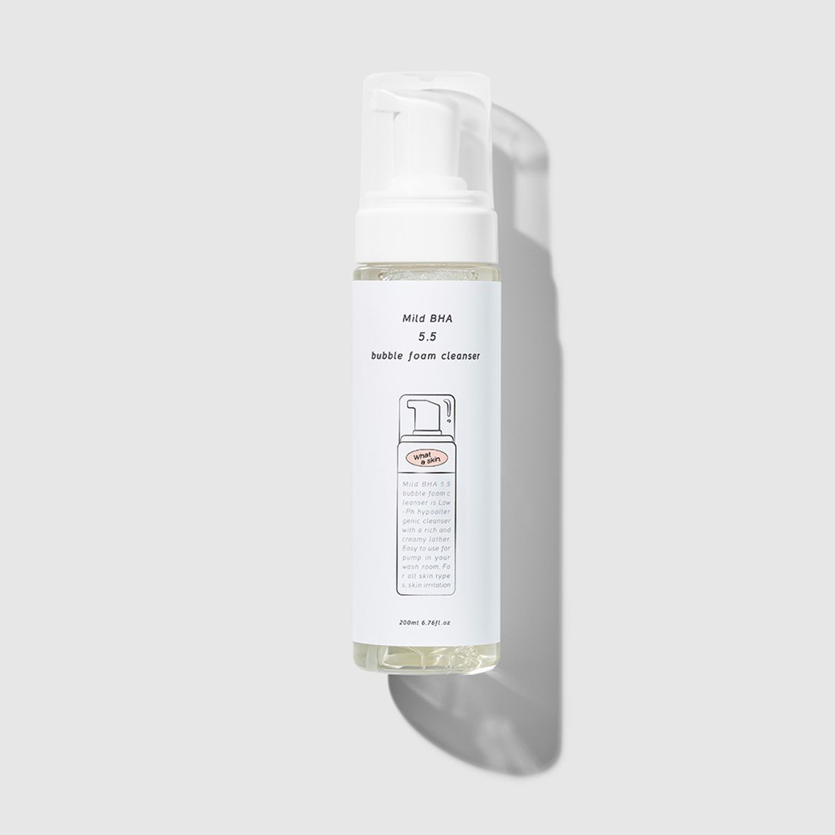 와더스킨(WHATASKIN) 마일드 바하 5.5 약산성 버블 폼클렌징 200ml