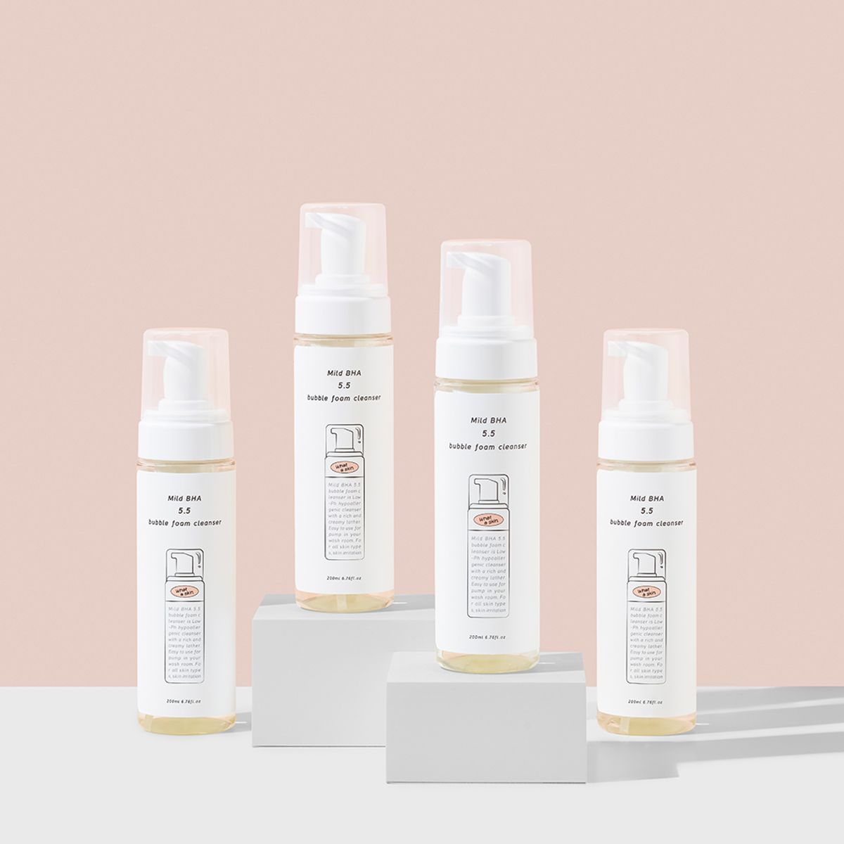 와더스킨(WHATASKIN) 마일드 바하 5.5 약산성 버블 폼클렌징 200ml