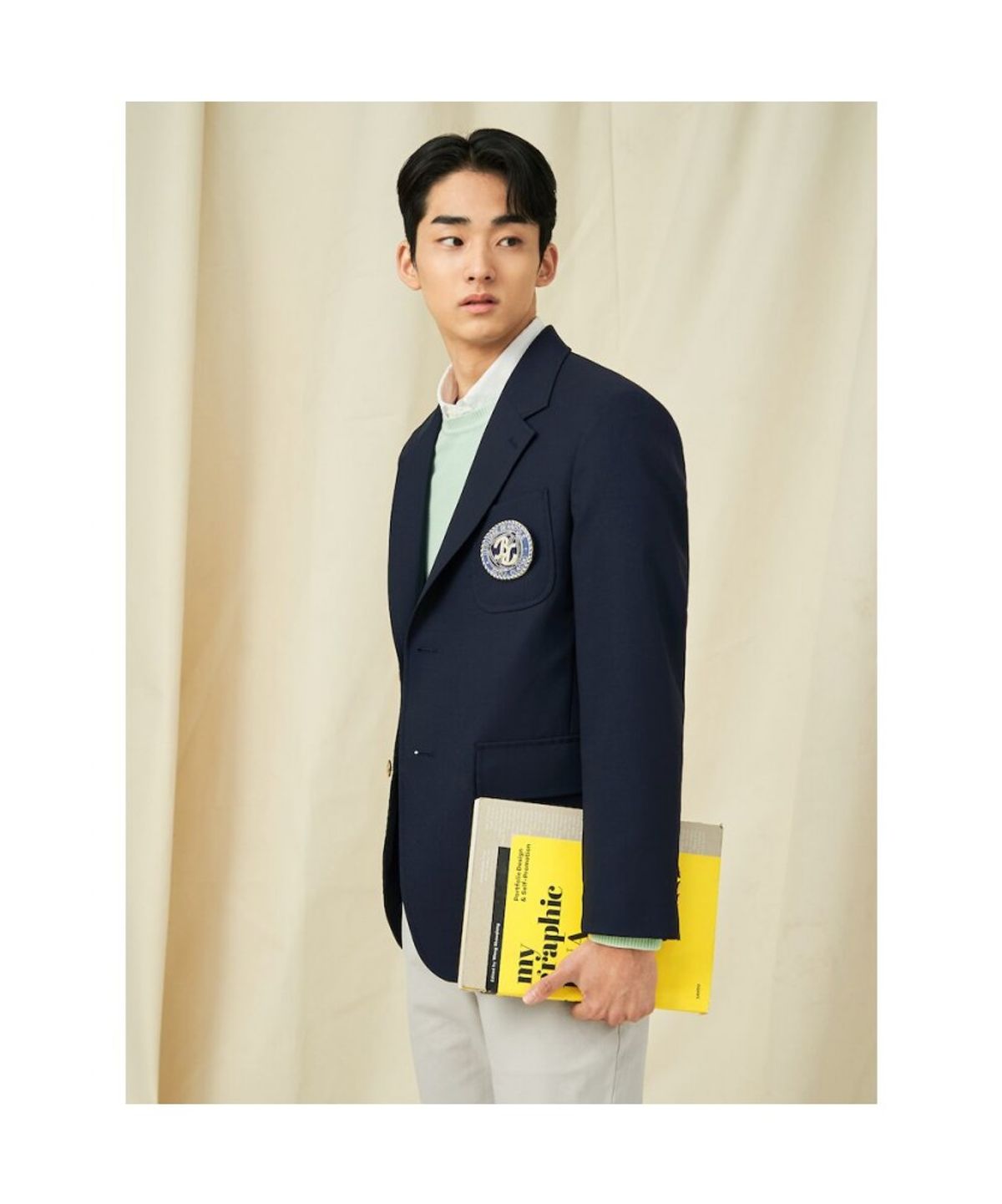 빈폴 멘(BEANPOLE MEN) 클래식 울 블렌드 재킷  네이비 (BC5111C02R)