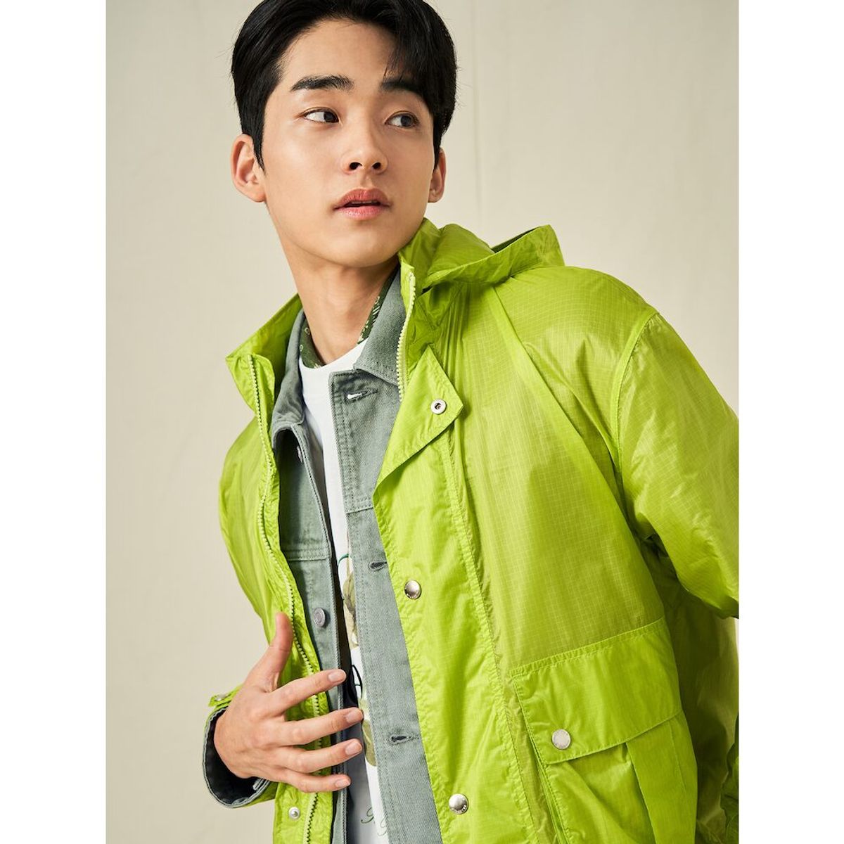 빈폴 멘(BEANPOLE MEN) [Reedition] 윈드브레이커  라이트 그린