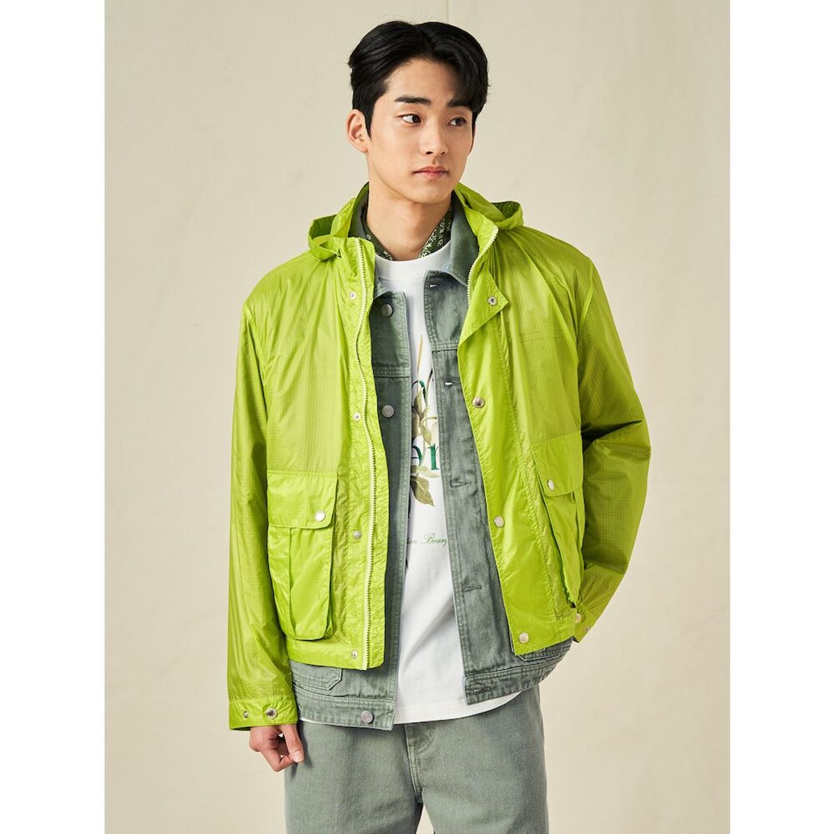 빈폴 멘(BEANPOLE MEN) [Reedition] 윈드브레이커  라이트 그린