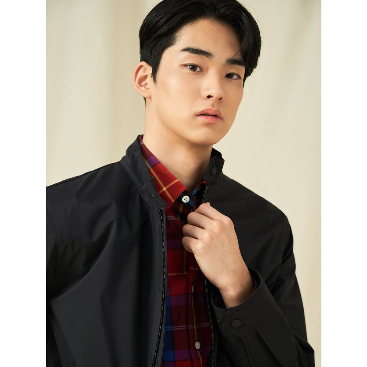 빈폴 멘(BEANPOLE MEN) 헤리티지 테크 해링턴 재킷  블랙