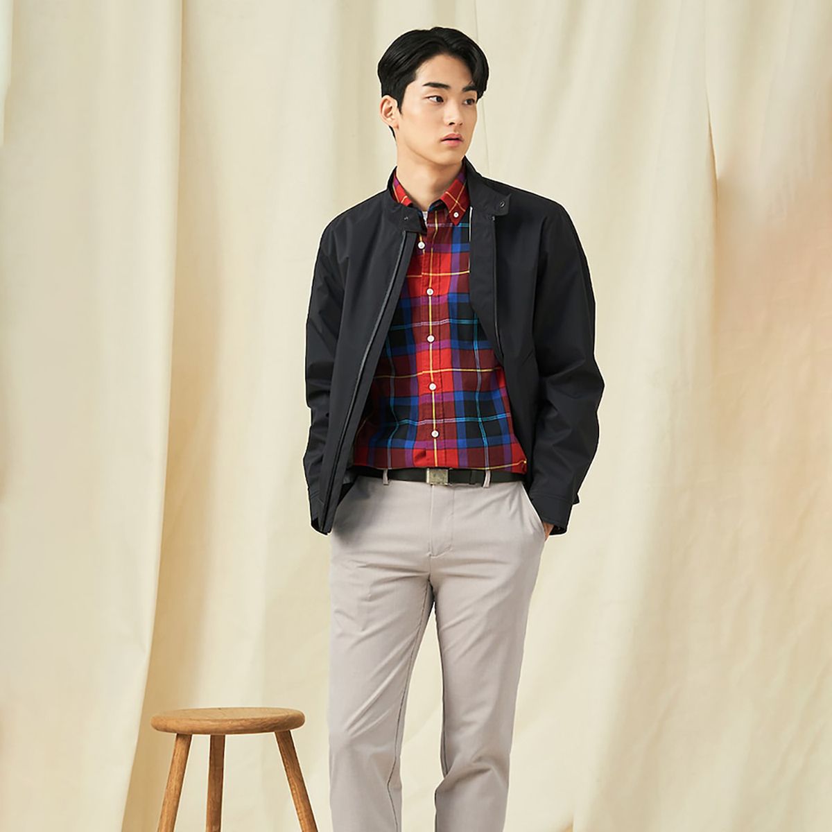 빈폴 멘(BEANPOLE MEN) 헤리티지 테크 해링턴 재킷  블랙