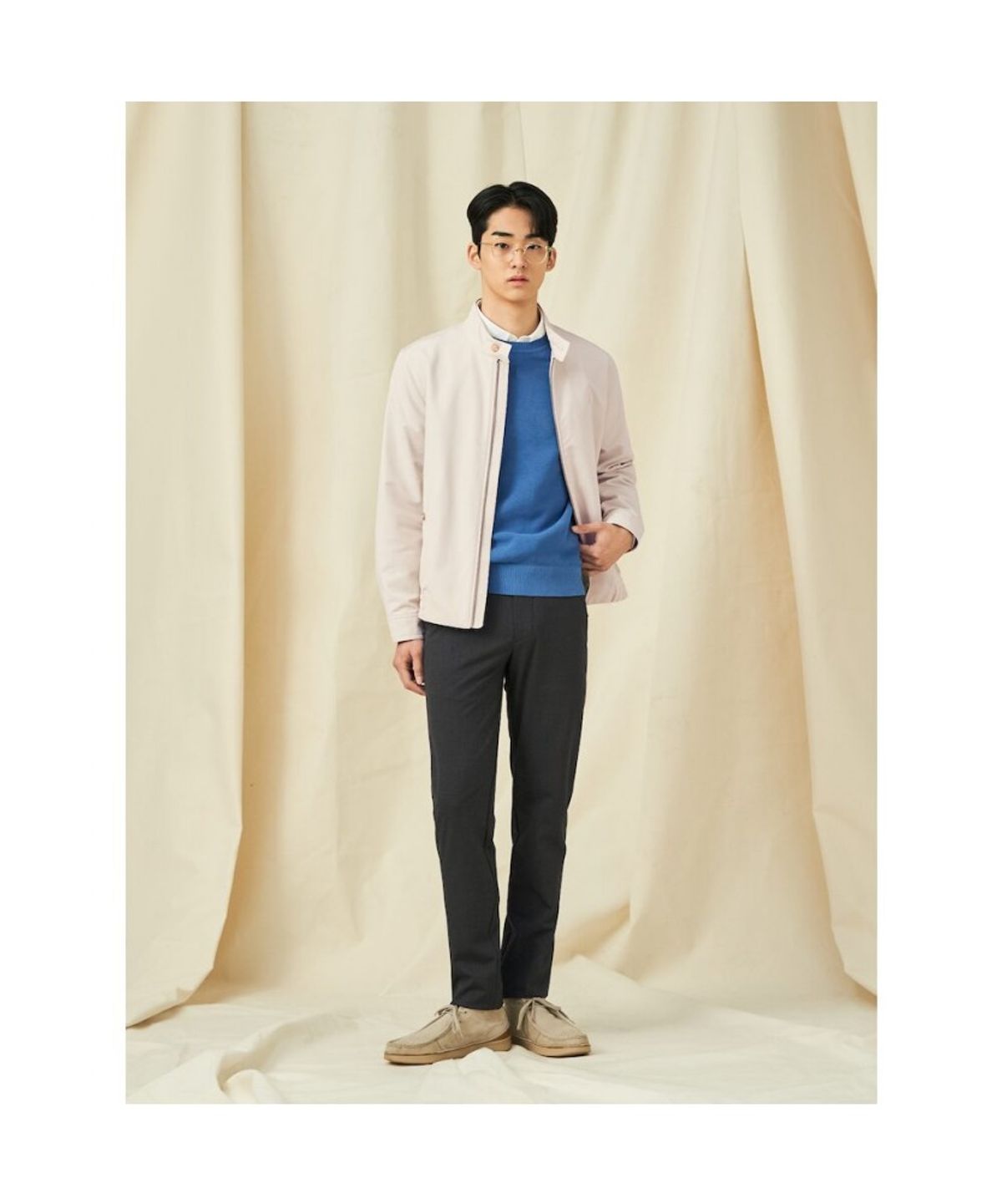 빈폴 멘(BEANPOLE MEN) [Essential] 해링턴 재킷  아이보리 (BC5139E010)