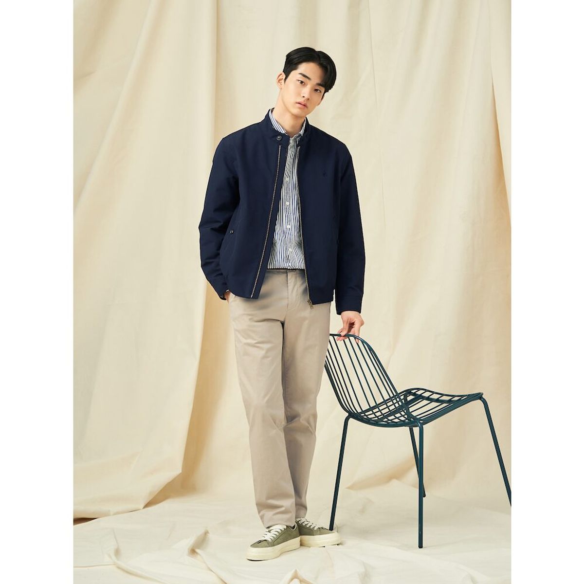 빈폴 멘(BEANPOLE MEN) [Essential] 해링턴 재킷  네이비