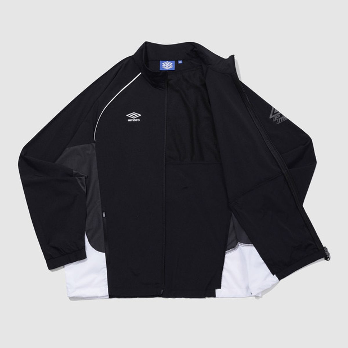 엄브로(UMBRO) PTR 워밍업 스탠넥 바람막이 자켓 블랙(UQ121SJK21)